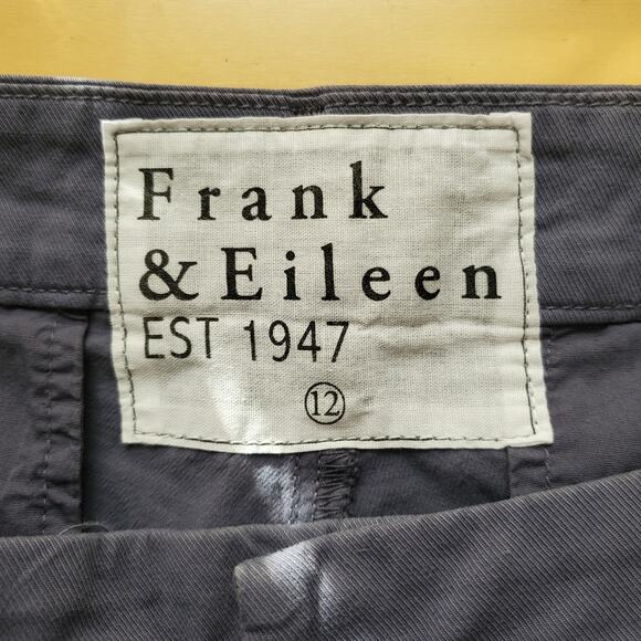 Frank & Eileen Wicklow Italian Chino Straight Leg Mid Rise Pants Ocean Size 12 - Picture 6 of 8